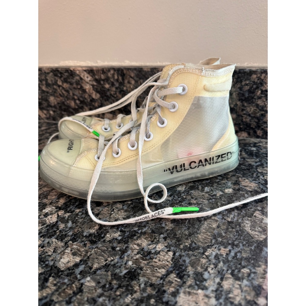 Off-White Converse Chuck 70 The Ten Clear White 162204C Mens 5.5 Womens 7.5
